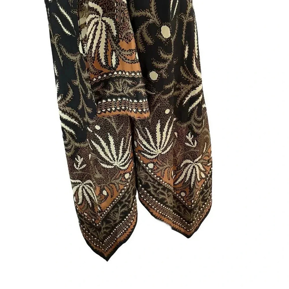 Nicole Miller Tropical Print Handkerchief 100% Silk Dress Size Medium - Picture 5 of 7